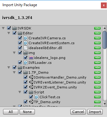 Unity import IDRSDK