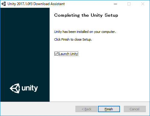 UnityDownloadAssistant 2017.1.0f3 Finish