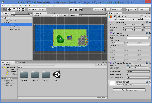 Unity 2017 Beta Menu Tilemap Editor